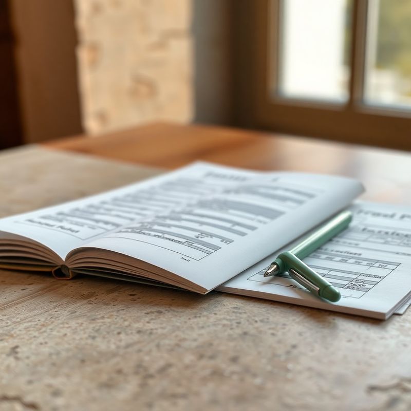 Document de planificare financiară cu adnotări scrise de mână și stilou mentă